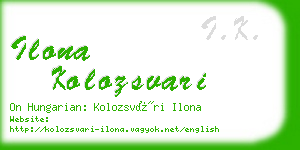 ilona kolozsvari business card